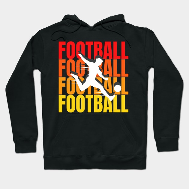 football typographic Hoodie by LhewyStoreDigitalArt